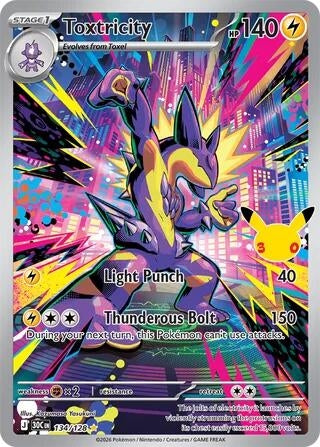 Image for Toxtricity (134/128) (ME: 30th Celebration) (30C) - Pokemon