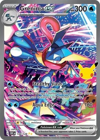 Image for Greninja ex (148/128) (ME: 30th Celebration) (30C) - Pokemon