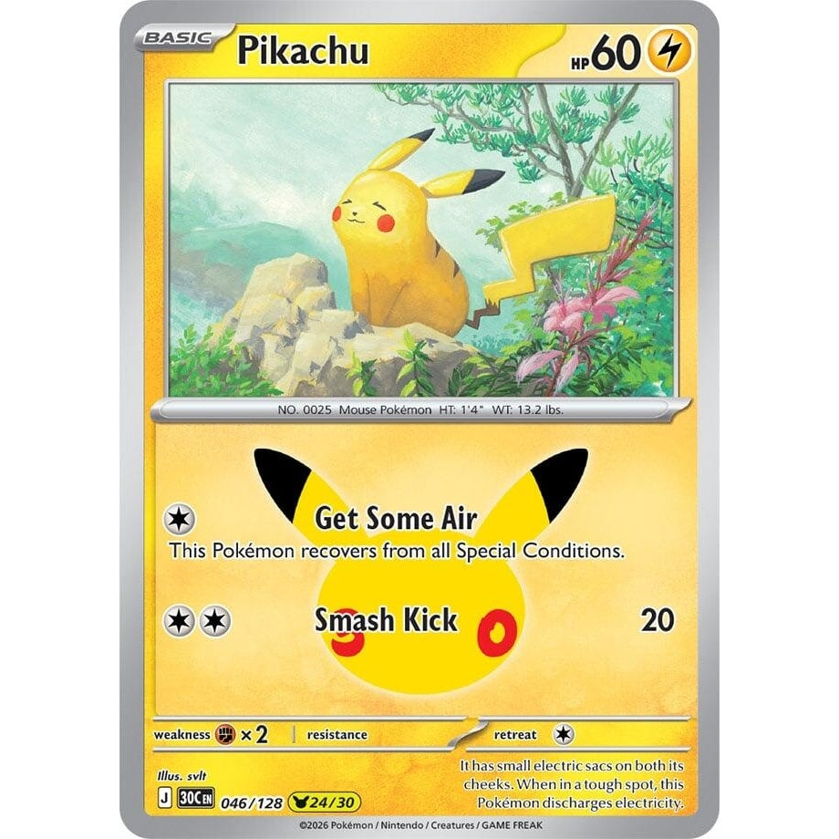 Image for Pikachu (046/128) (ME: 30th Celebration) (30C) - Pokemon