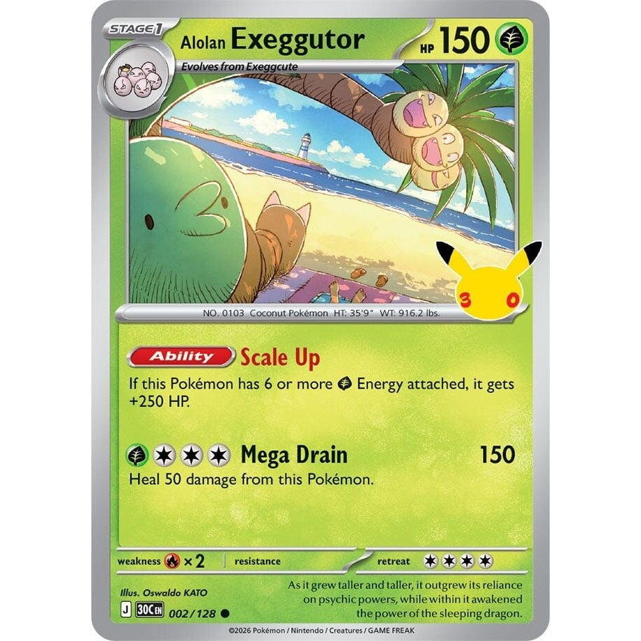 Image for Alolan Exeggutor (002/128) (ME: 30th Celebration) (30C) - Pokemon
