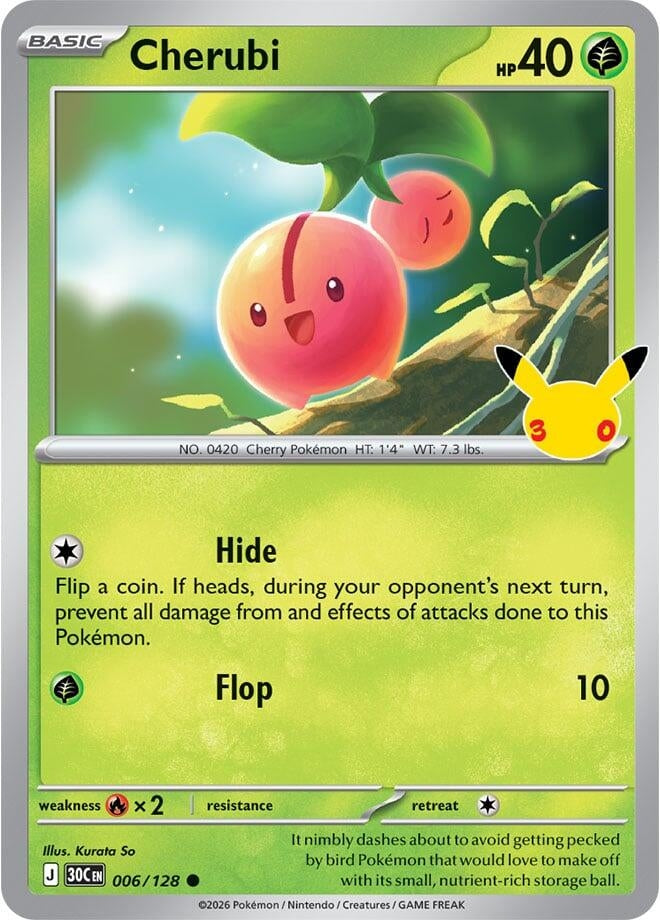 Image for Cherubi (006/128) (ME: 30th Celebration) (30C) - Pokemon