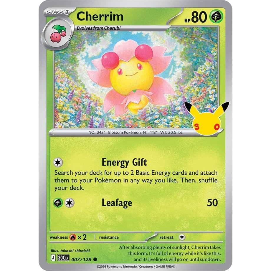 Image for Cherrim (007/128) (ME: 30th Celebration) (30C) - Pokemon