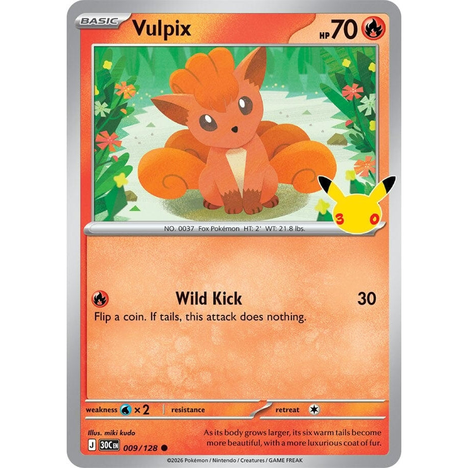Image for Vulpix (009/128) (ME: 30th Celebration) (30C) - Pokemon