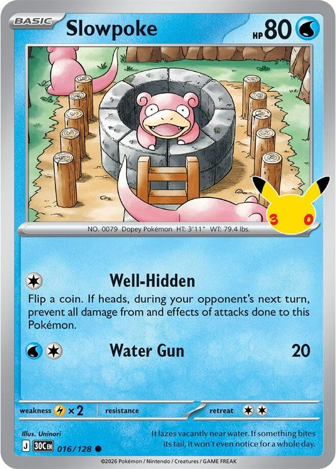 Image for Slowpoke (016/128) (ME: 30th Celebration) (30C) - Pokemon