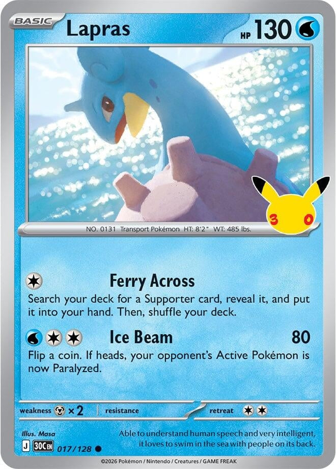 Image for Lapras (017/128) (ME: 30th Celebration) (30C) - Pokemon