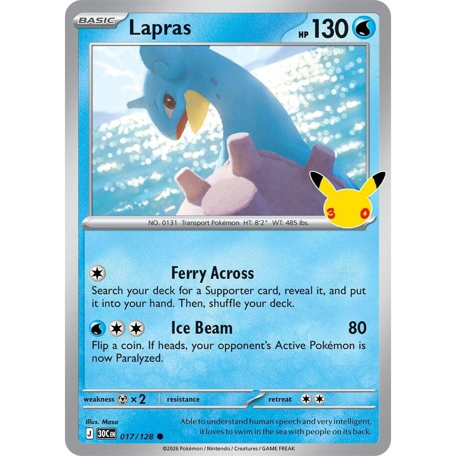 Image for Lapras (017/128) (ME: 30th Celebration) (30C) - Pokemon