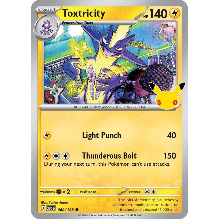 Image for Toxtricity (060/128) (ME: 30th Celebration) (30C) - Pokemon