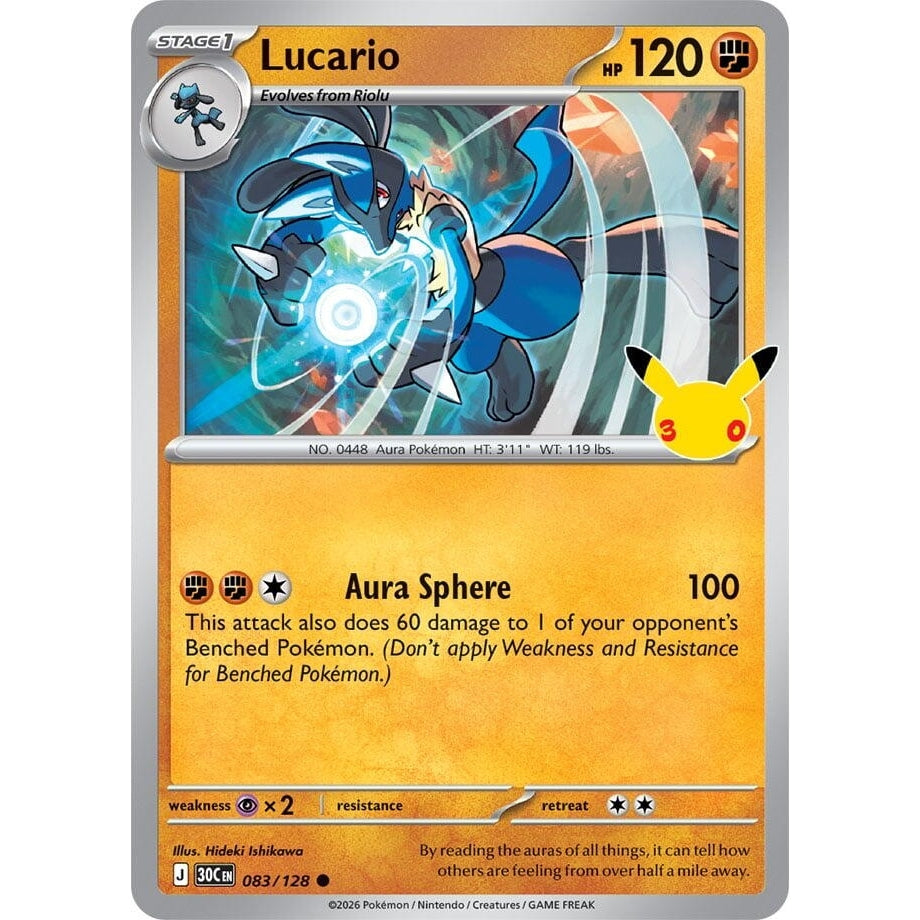Image for Lucario (083/128) (ME: 30th Celebration) (30C) - Pokemon