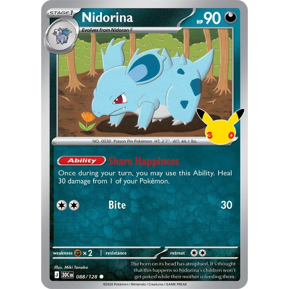Image for Nidorina (088/128) (ME: 30th Celebration) (30C) - Pokemon