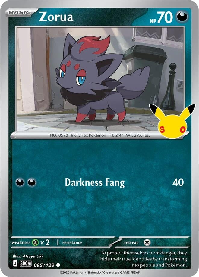 Image for Zorua (095/128) (ME: 30th Celebration) (30C) - Pokemon