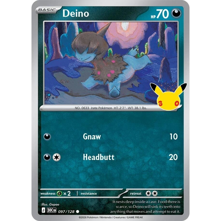 Image for Deino (097/128) (ME: 30th Celebration) (30C) - Pokemon