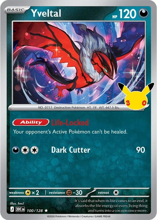 Image for Yveltal (100/128) (ME: 30th Celebration) (30C) - Pokemon