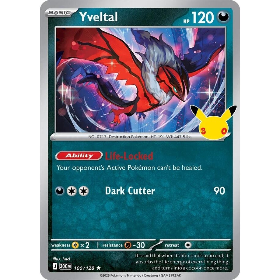 Image for Yveltal (100/128) (ME: 30th Celebration) (30C) - Pokemon