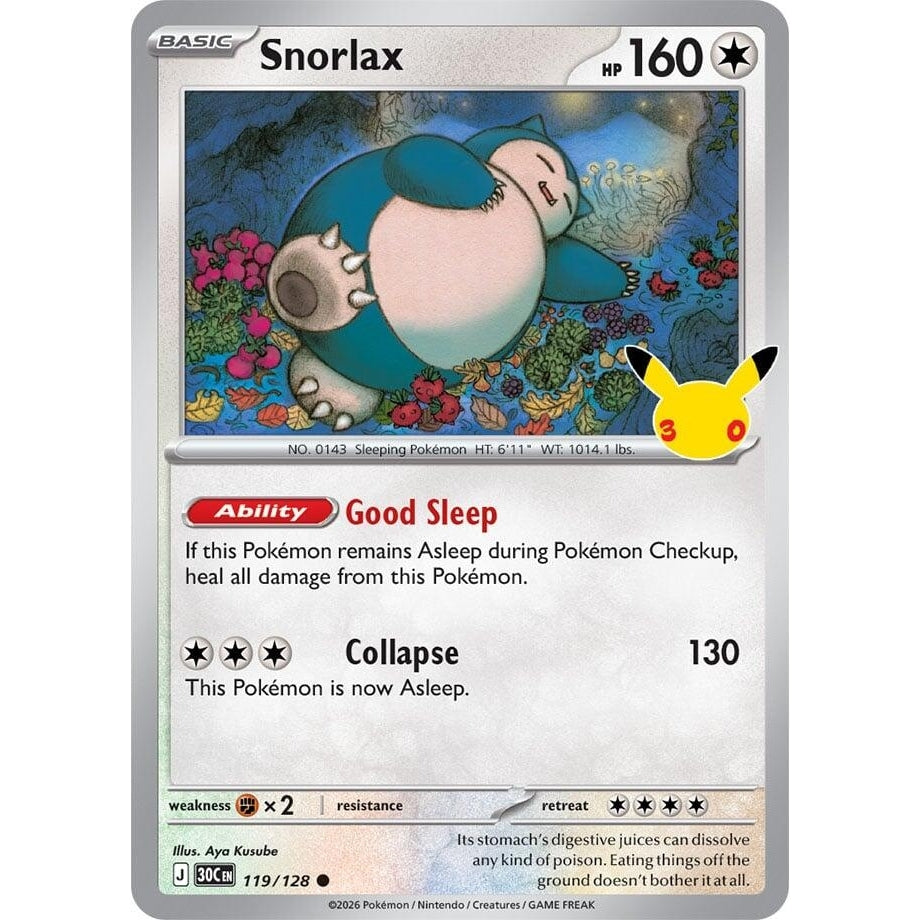 Image for Snorlax (119/128) (ME: 30th Celebration) (30C) - Pokemon