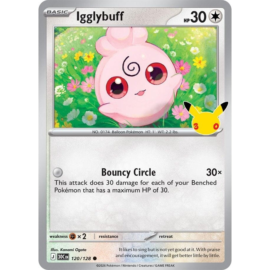 Image for Igglybuff (120/128) (ME: 30th Celebration) (30C) - Pokemon