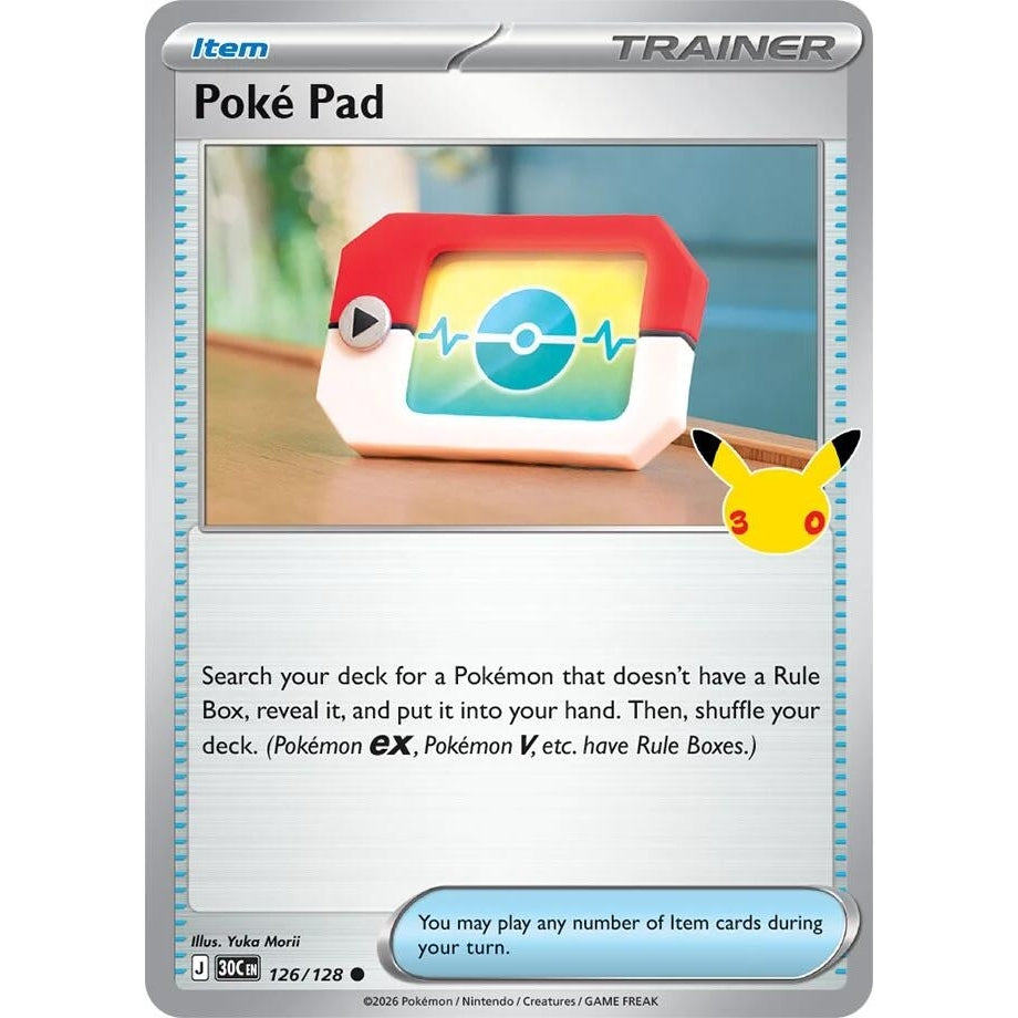 Image for Poke Pad (126/128) (ME: 30th Celebration) (30C) - Pokemon