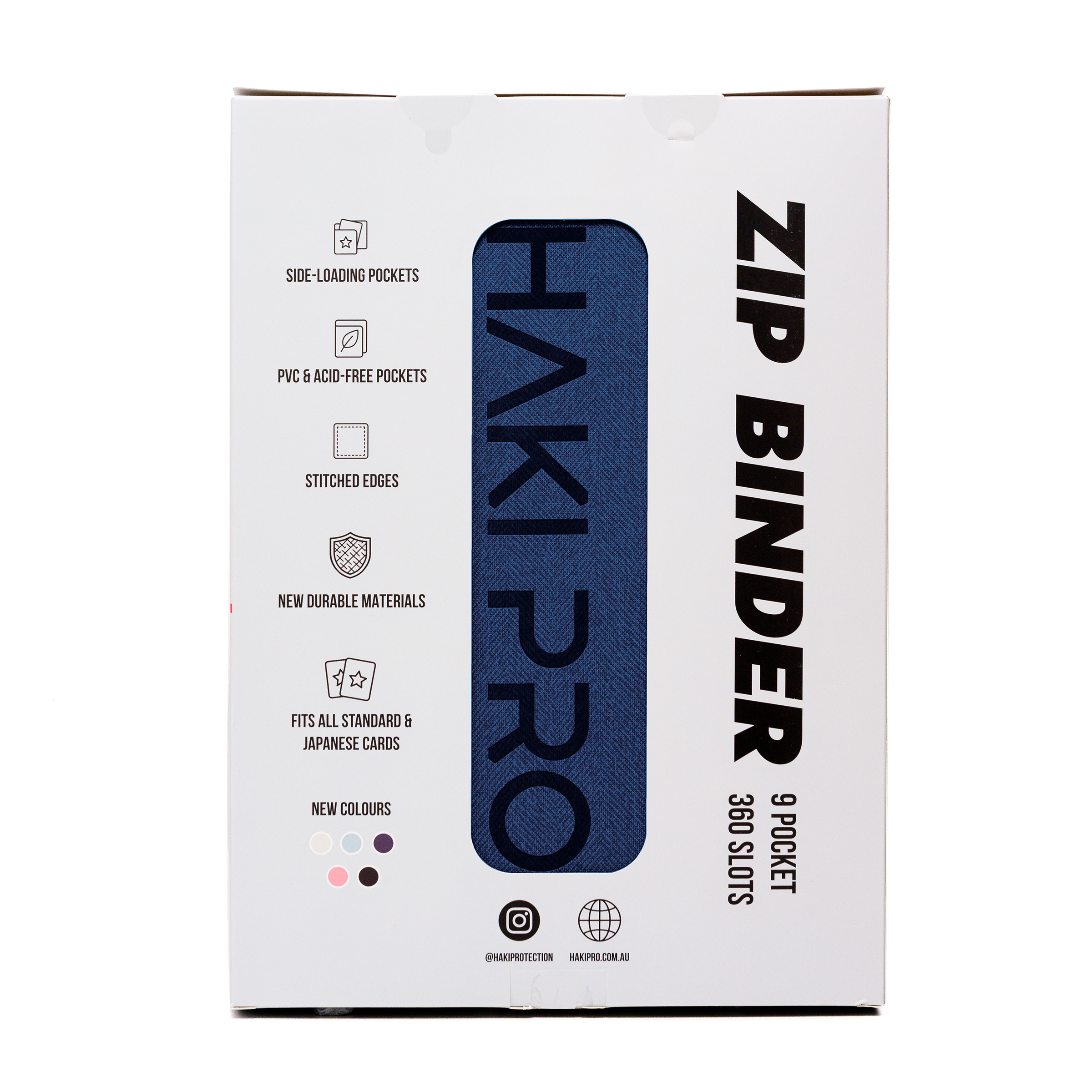 HAKI PRO - Navy Blue 9 Pocket Premium Trading Card Binder
