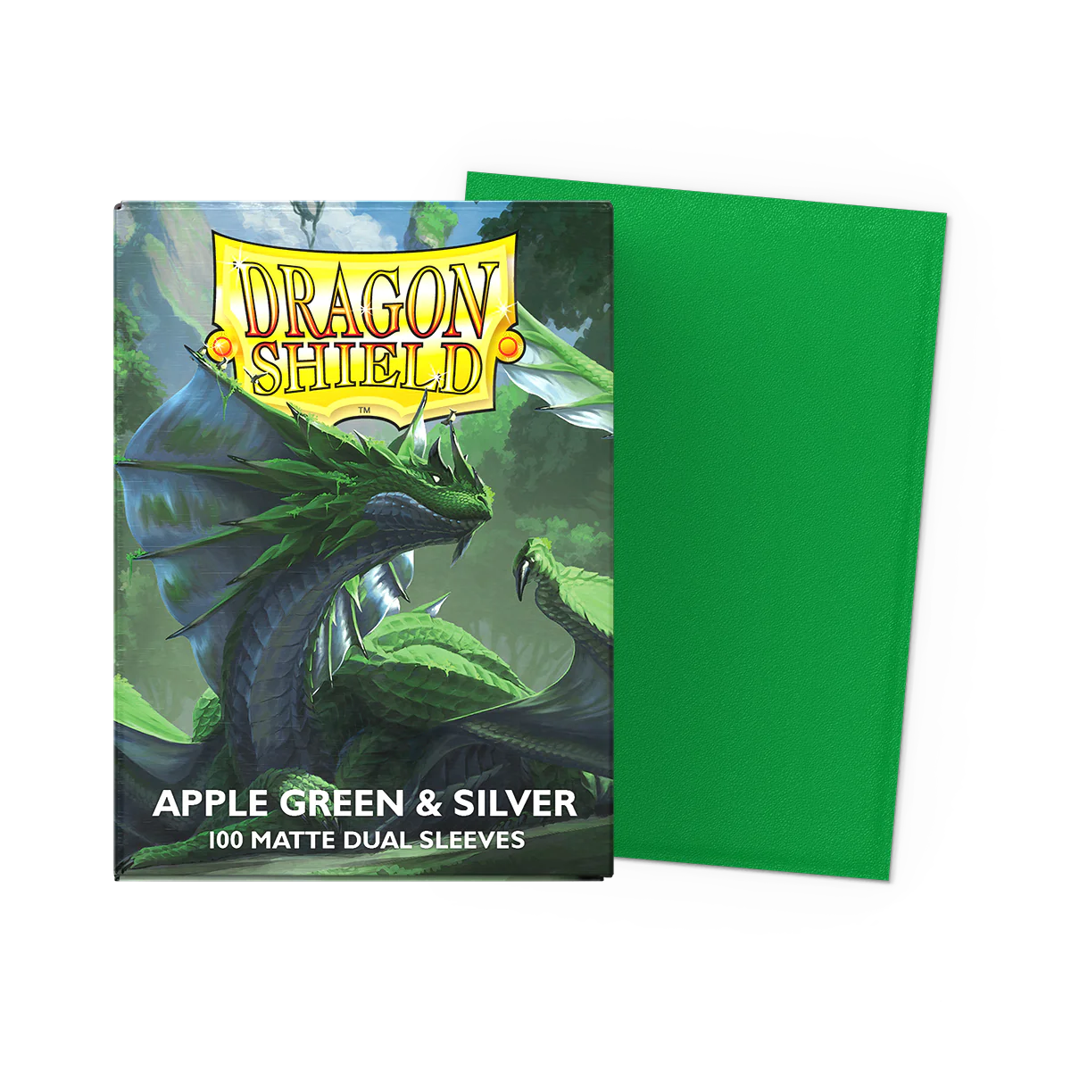 Dragon Shield: Sleeves – Matte Dual – Apple Green & Silver