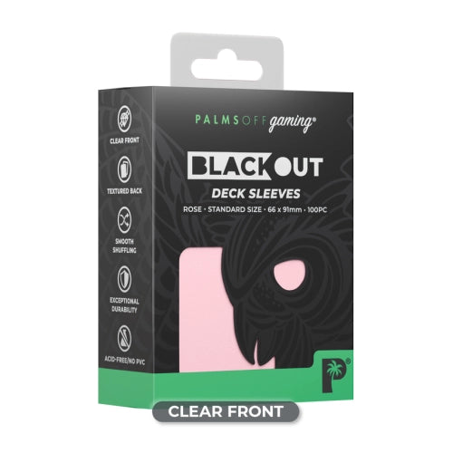 Palms Off Gaming - Rose - Standard Blackout Deck Sleeves - PokéBox Australia