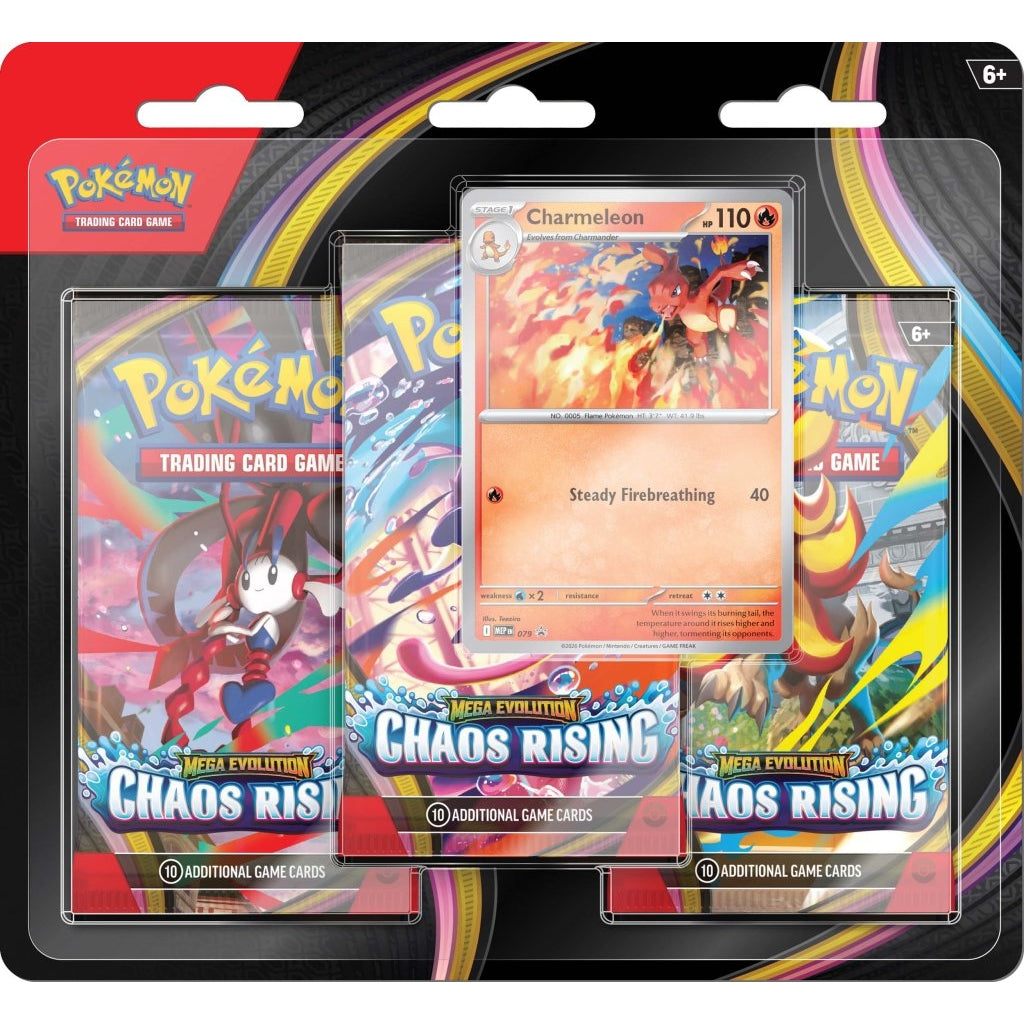 Pokemon TCG: Mega Evolution ME04 - Chaos 3-Booster Blister - PokéBox Australia