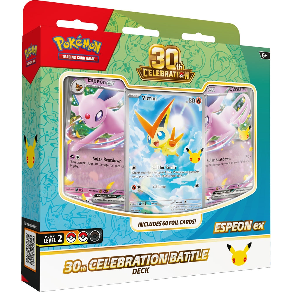 Pokémon TCG: 30th Celebration Battle Deck— Espeon ex / Umbreon ex (Assorted) - PokéBox Australia