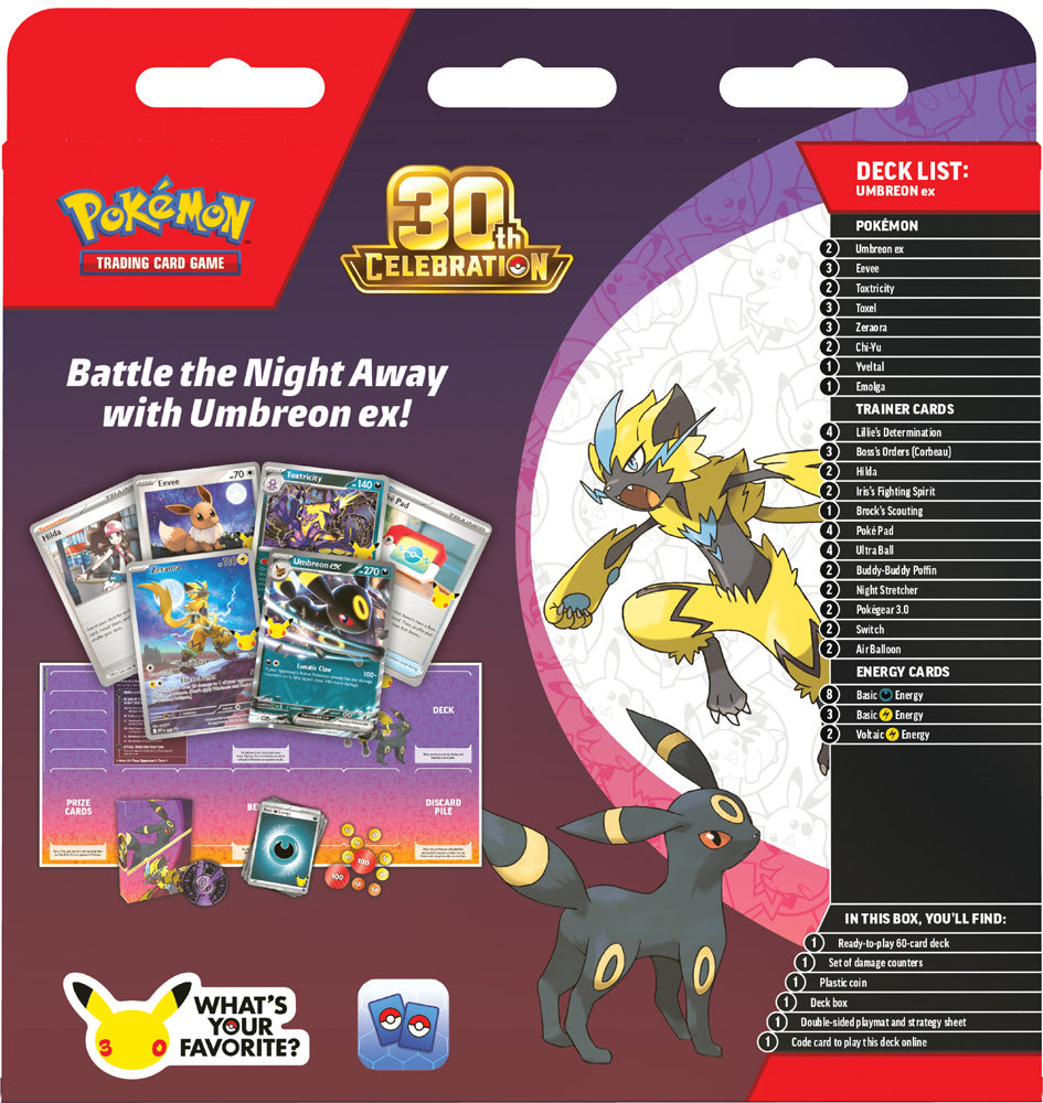 Pokémon TCG: 30th Celebration Battle Deck— Espeon ex / Umbreon ex (Assorted) - PokéBox Australia