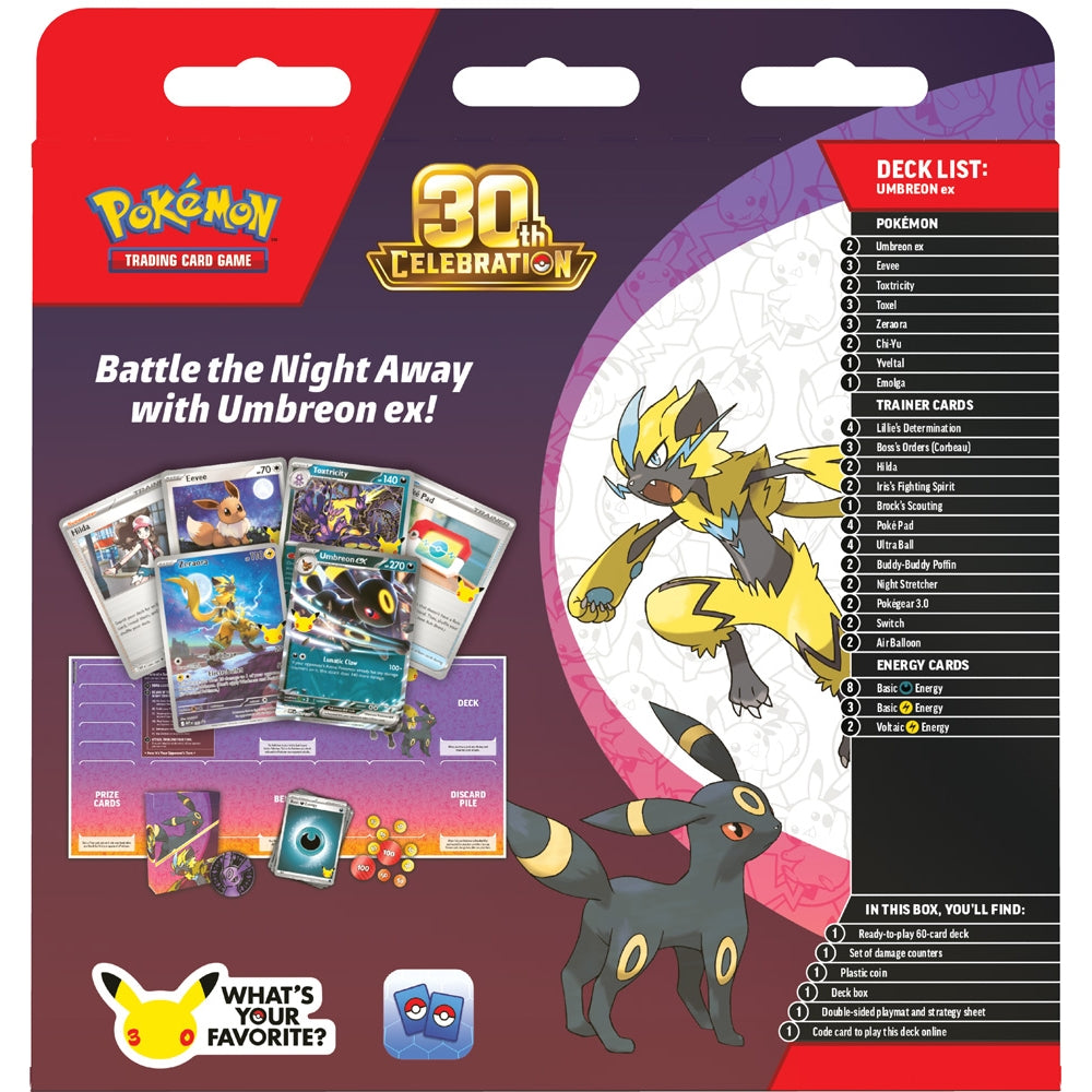 Pokémon TCG: 30th Celebration Battle Deck— Espeon ex / Umbreon ex (Assorted) - PokéBox Australia