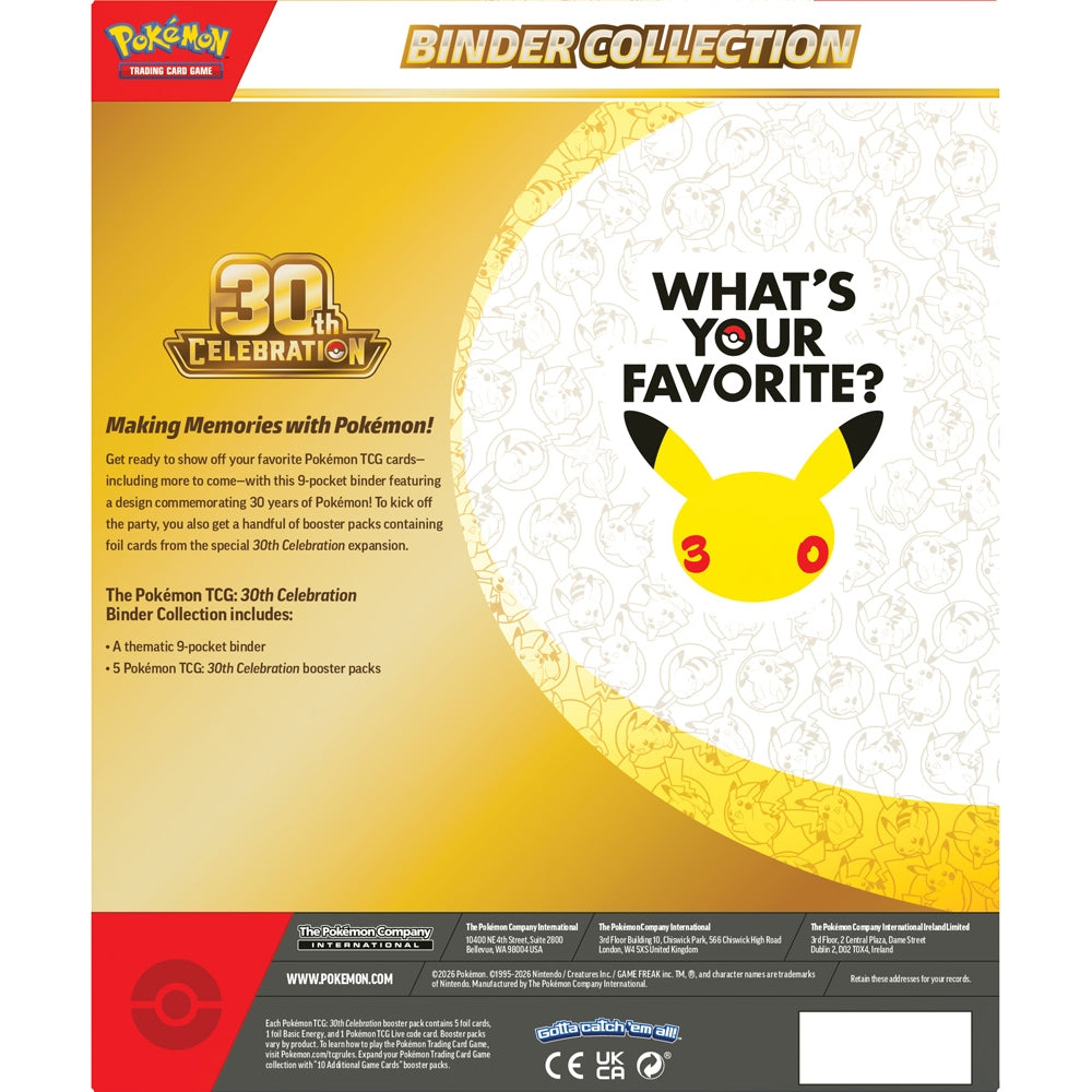 Pokémon TCG: 30th Celebration Binder Collection - PokéBox Australia