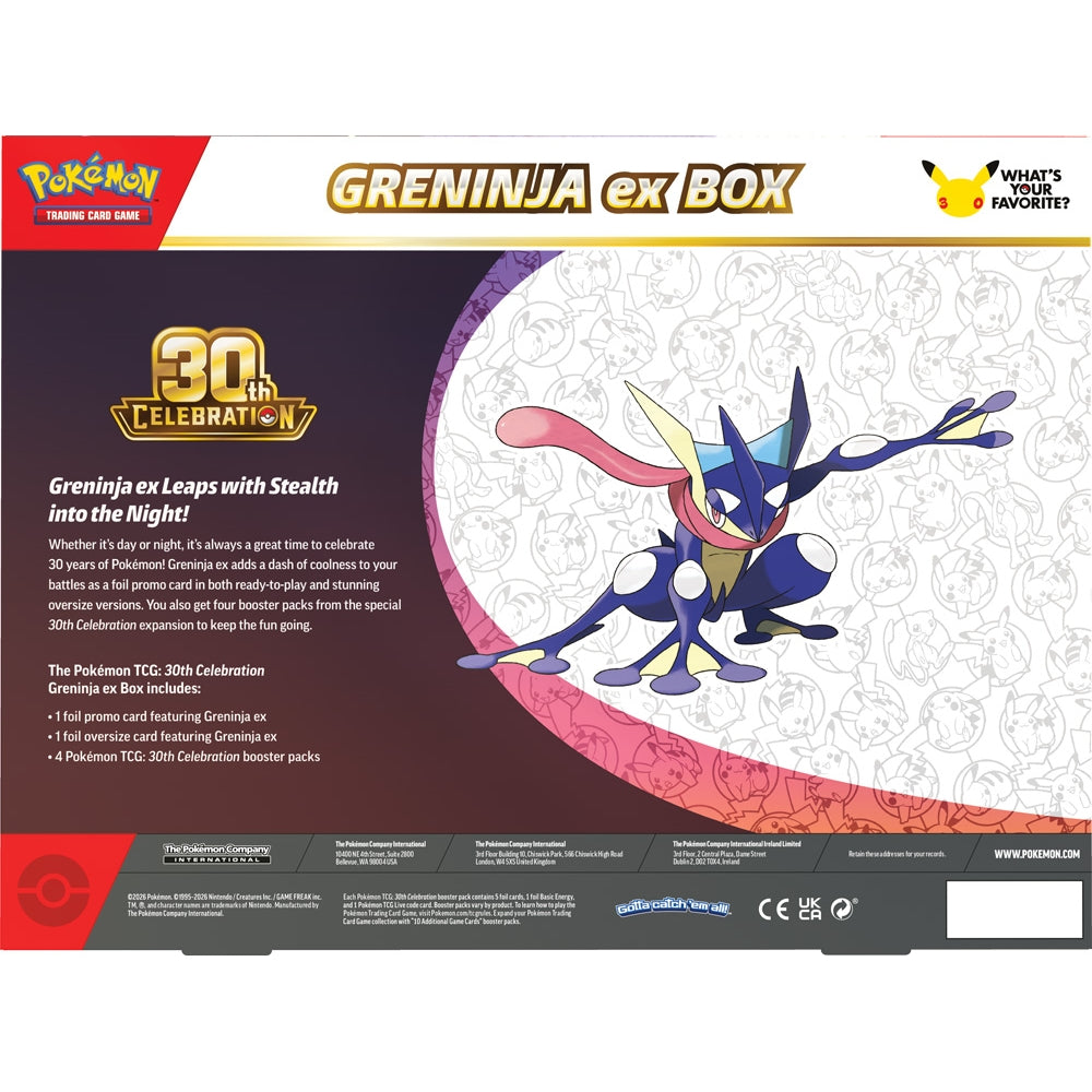Pokémon TCG: 30th Celebration Sylveon ex Box / Greninja ex Box (Assorted) - PokéBox Australia