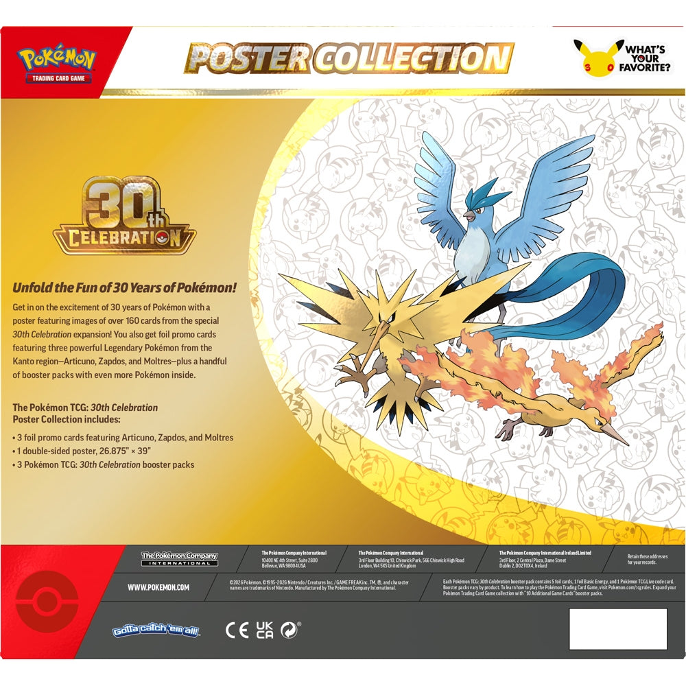 Pokémon TCG: 30th Celebration Poster Collection - PokéBox Australia