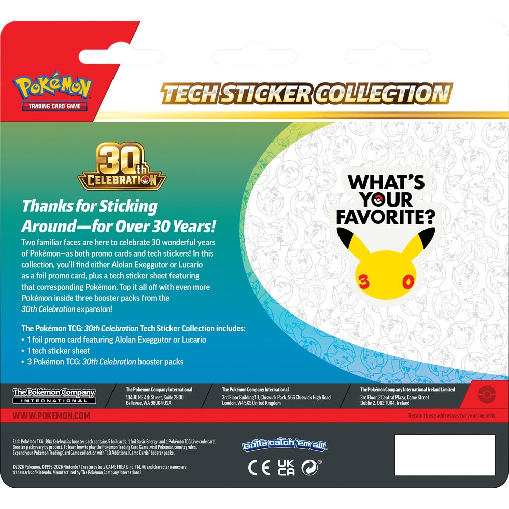 Pokémon TCG: 30th Celebration Tech Sticker Collection (Assorted) - PokéBox Australia