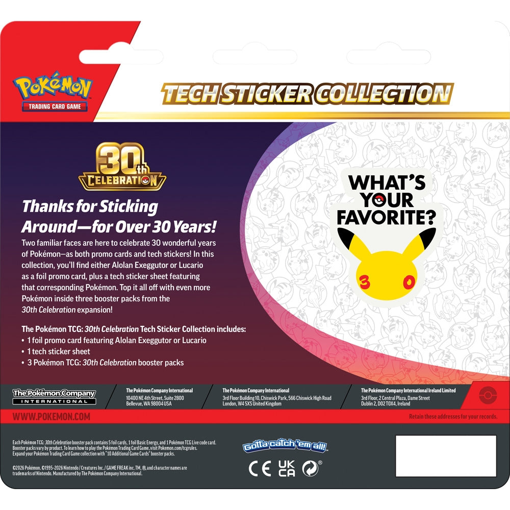 Pokémon TCG: 30th Celebration Tech Sticker Collection (Assorted) - PokéBox Australia