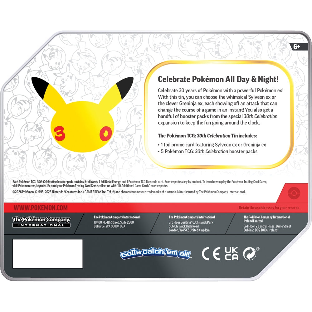 Pokemon TCG: 30th Celebration Tin (Assorted) - PokéBox Australia