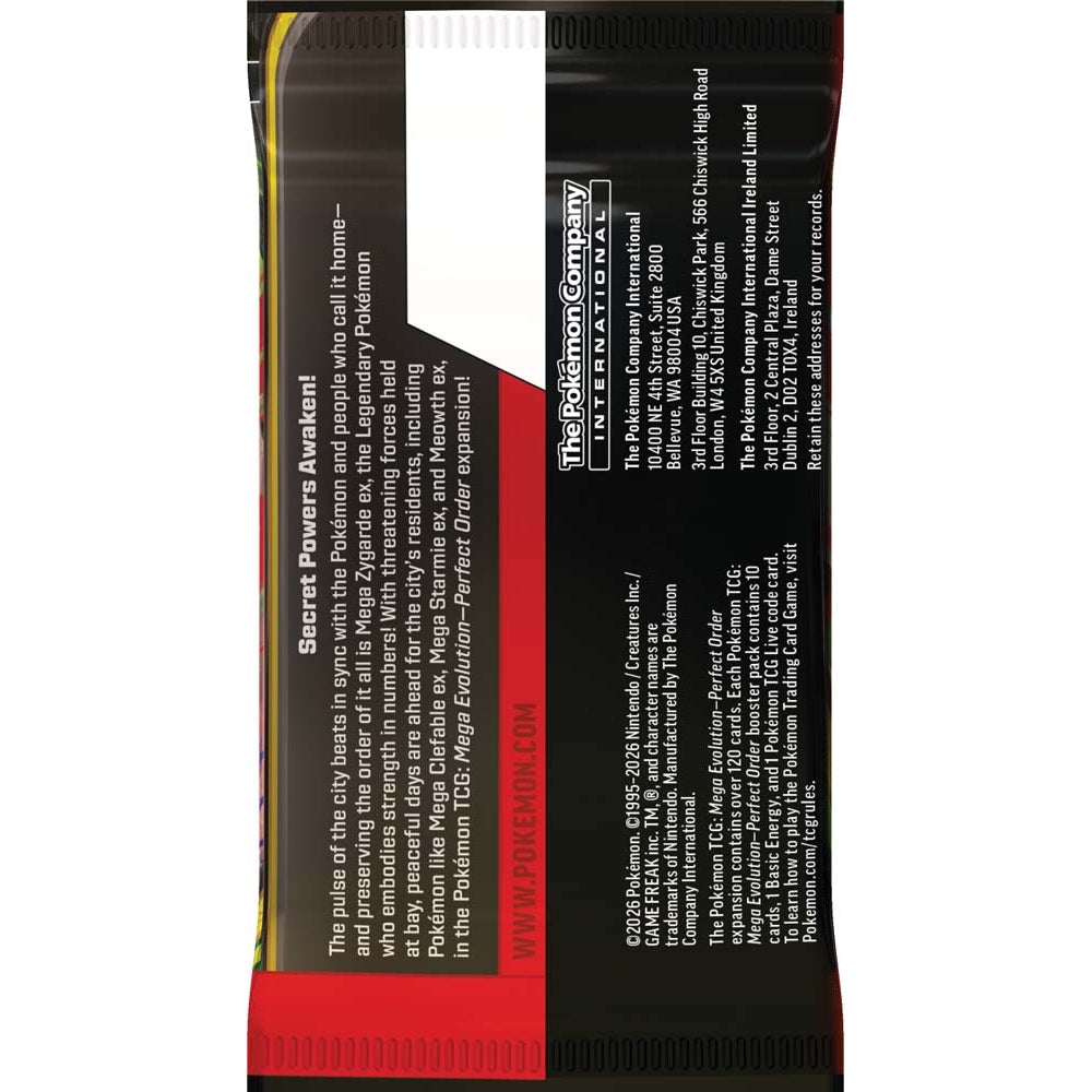 Pokemon TCG: Mega Evolution ME03 - Perfect Order Booster Pack - PokéBox Australia