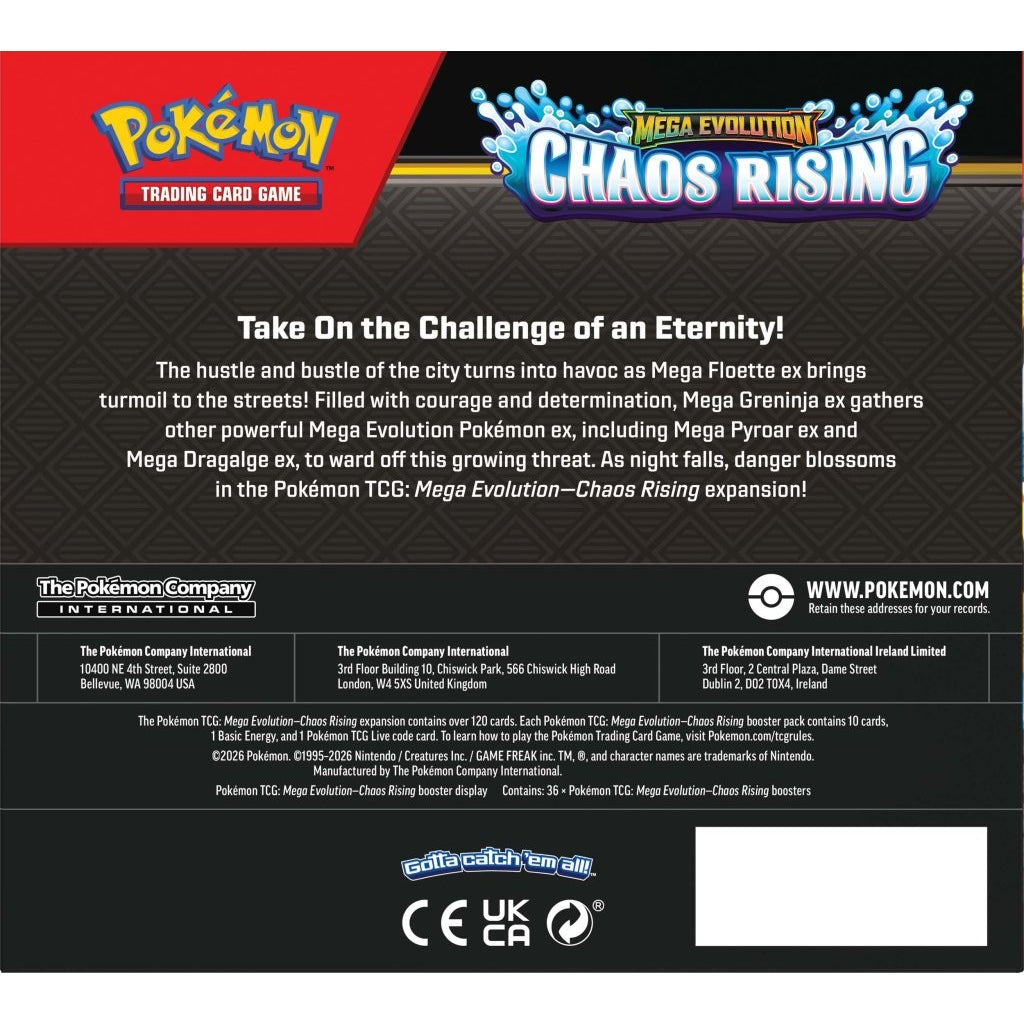 Pokemon TCG: Mega Evolution ME04 - Chaos Rising Booster Box - PokéBox Australia