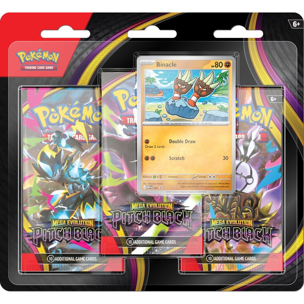 Pokemon TCG: Mega Evolution ME05 - Pitch Black 3-Booster Blister - PokéBox Australia