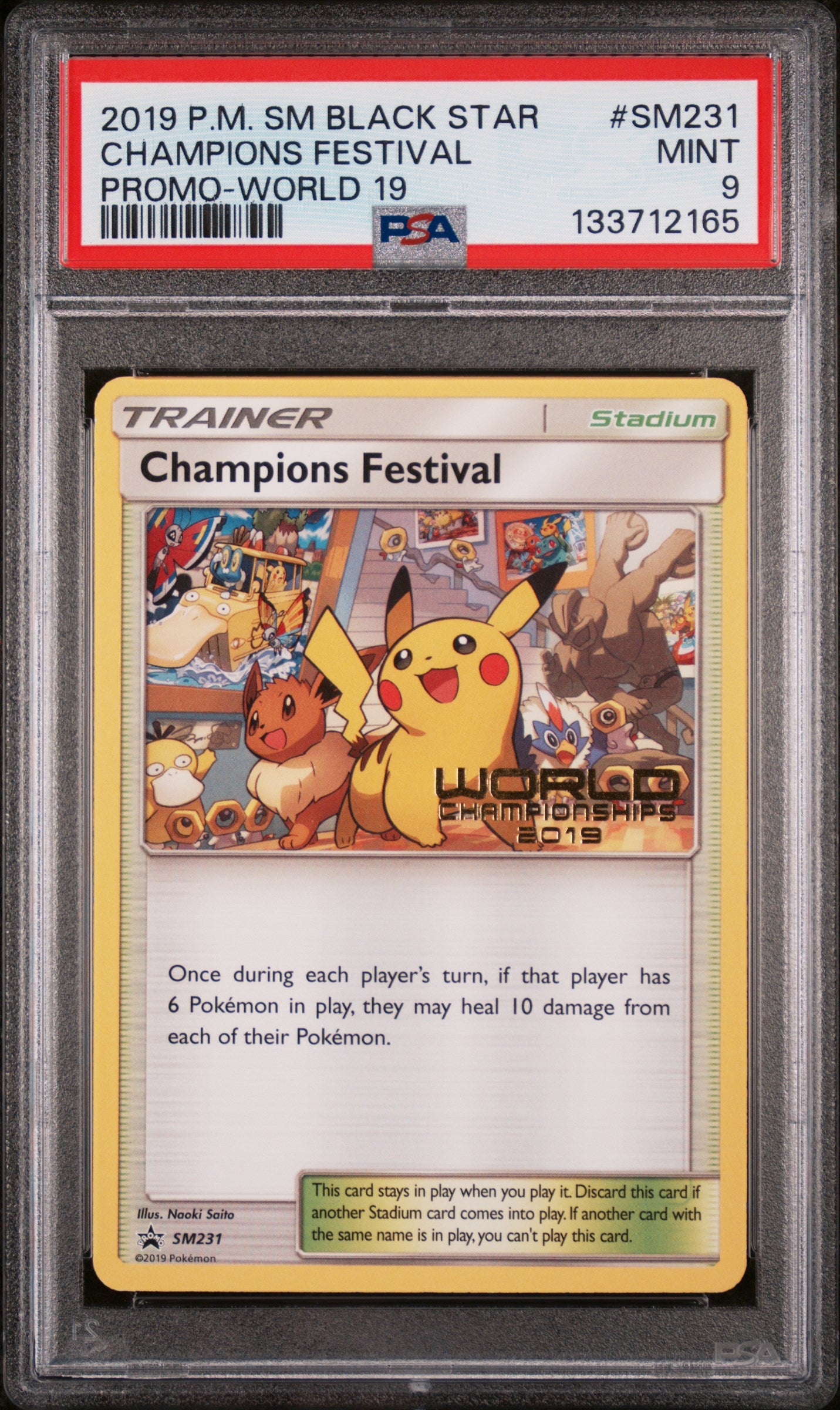 PSA MINT 9 - CHAMPIONS FESTIVAL PROMO-WORLD 19 2019 POKEMON SM BLACK STAR PROMO - PokéBox Australia