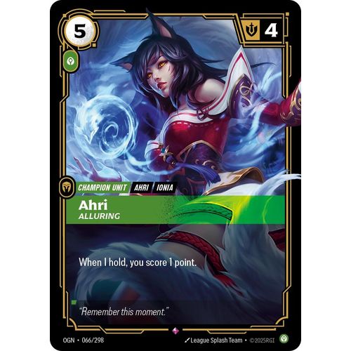 Ahri - Alluring (066/298) (Origins) - PokéBox Australia