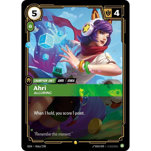 Ahri - Alluring (Alternate Art) (066a/298) (Origins) - PokéBox Australia