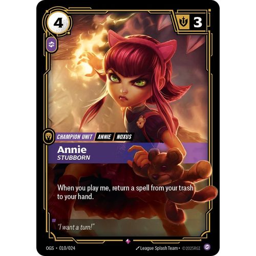 Annie - Stubborn (010/024) (Origins: Proving Grounds) - PokéBox Australia