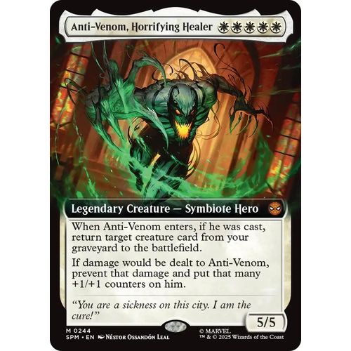 Anti - Venom, Horrifying Healer (Extended Art) (244) (Marvel's Spider - Man) - PokéBox Australia