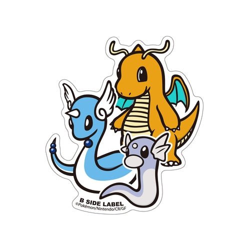 B - SIDE Label Dratini, Dragonair & Dragonite Pokemon Sticker - Pokemon Center Japan - PokéBox Australia