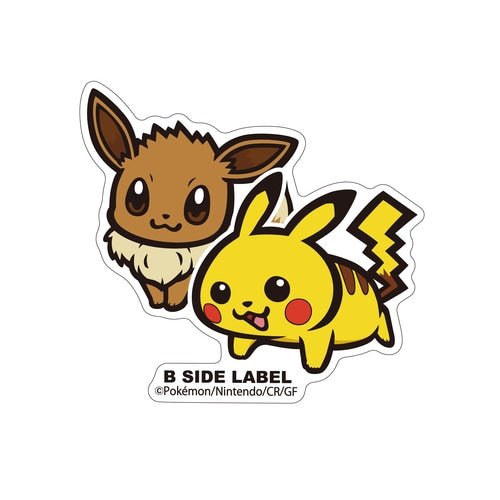 B - SIDE Label Pikachu & Eevee Pokemon Sticker - Pokemon Center Japan - PokéBox Australia