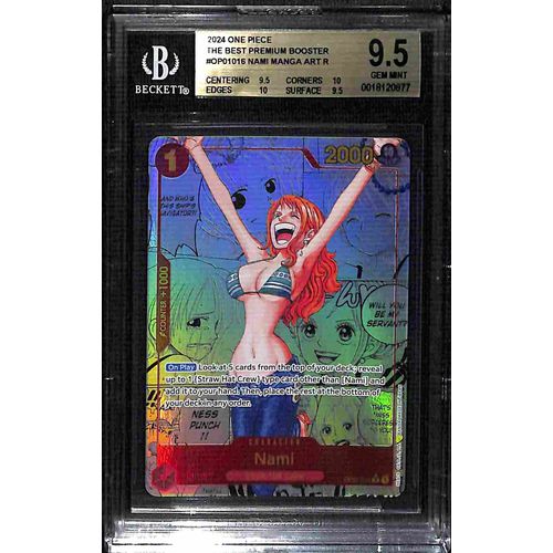 BGS 9.5 Nami Manga Art R OP01 - 016 - 2024 One Piece Card Game The Best Premium Booster 0877 - PokéBox Australia