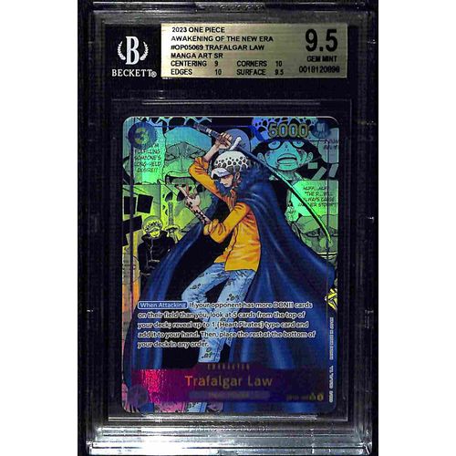 BGS 9.5 Trafalger Law Manga Art SR OP05 - 069 - 2023 One Piece Card Game Awakening Of The New Era 0896 - PokéBox Australia