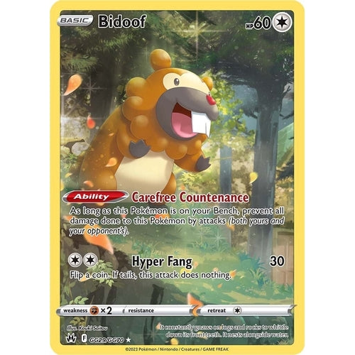 Bidoof (GG29/GG70) (Crown Zenith: Galarian Gallery) - PokéBox Australia