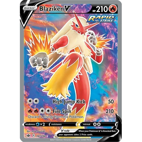 Blaziken V (Full Art) (161/198) (SWSH06: Chilling Reign) - PokéBox Australia