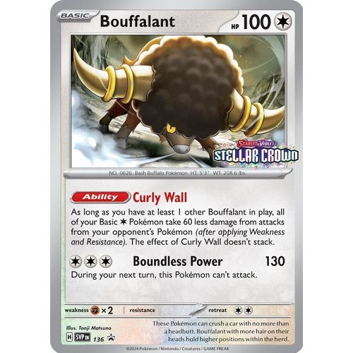 Bouffalant - 136 (136) (SV: Scarlet & Violet Promo Cards) - PokéBox Australia