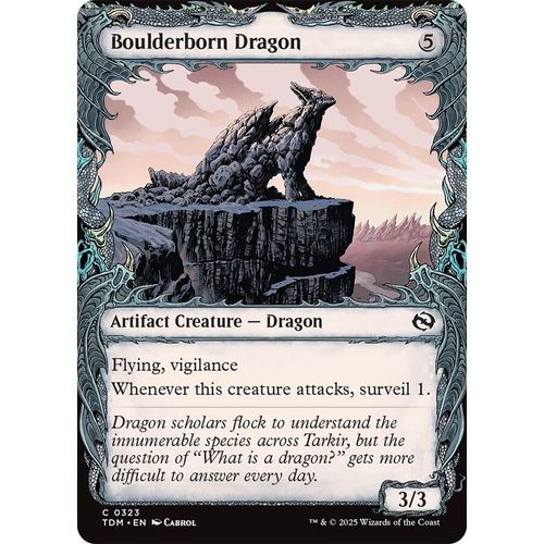 Boulderborn Dragon (Showcase) (323) (Tarkir: Dragonstorm) - PokéBox Australia