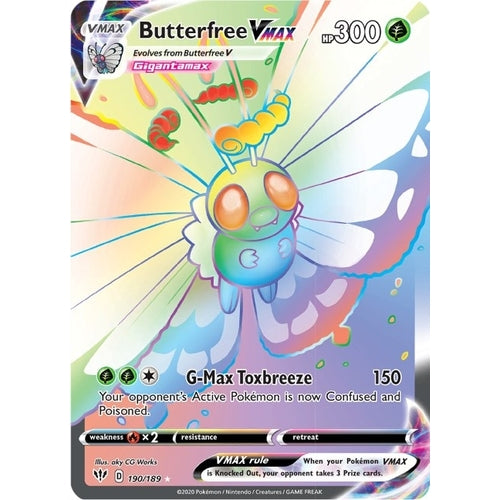 Butterfree VMAX (Secret) (190/189) (SWSH03: Darkness Ablaze) - PokéBox Australia
